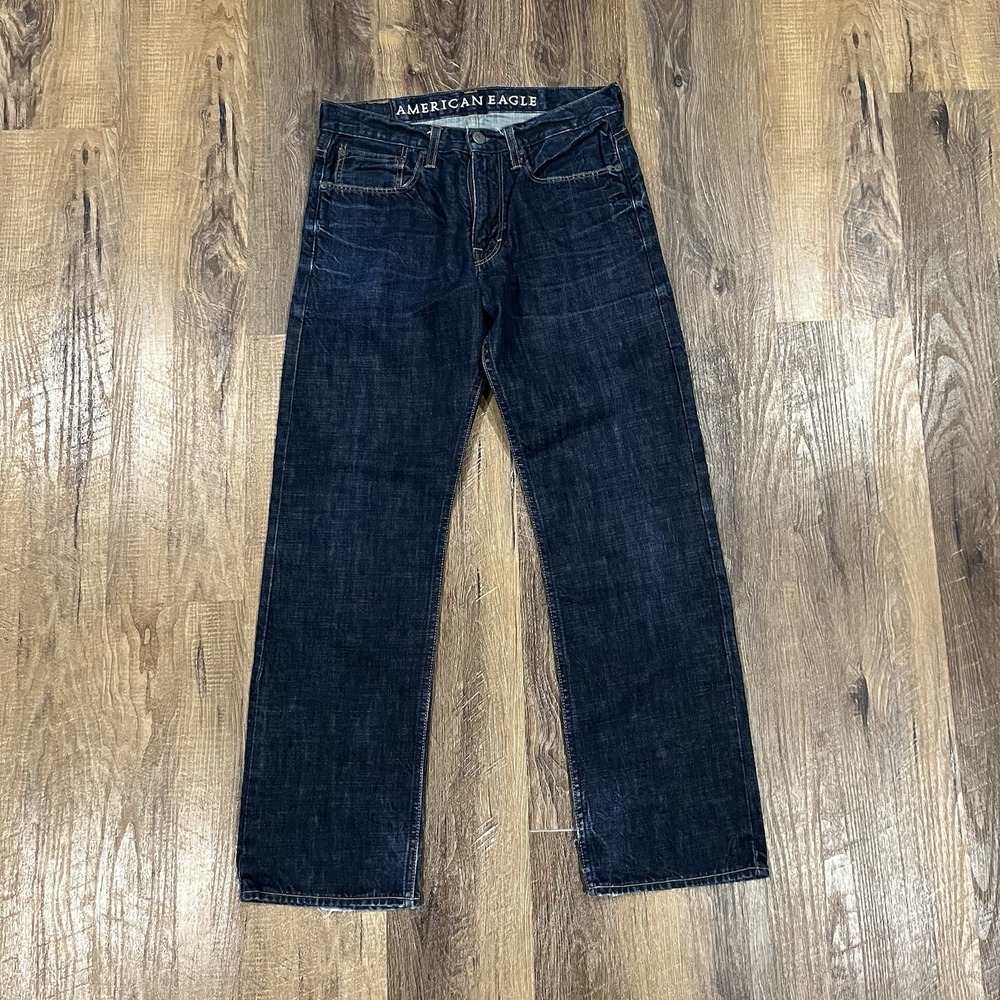 American Eagle Relaxed Fit Denim Blue Jeans Men's Size 32x32 Dark Wash